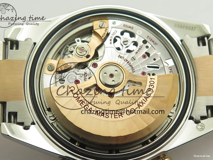 0521 Speedmaster ’57 Co-Axial SS RG OMF 1:1 Best Edition Black Dial On SS RG Bracelet A9300 (Free Leather Strap) RelaxedFit 8071